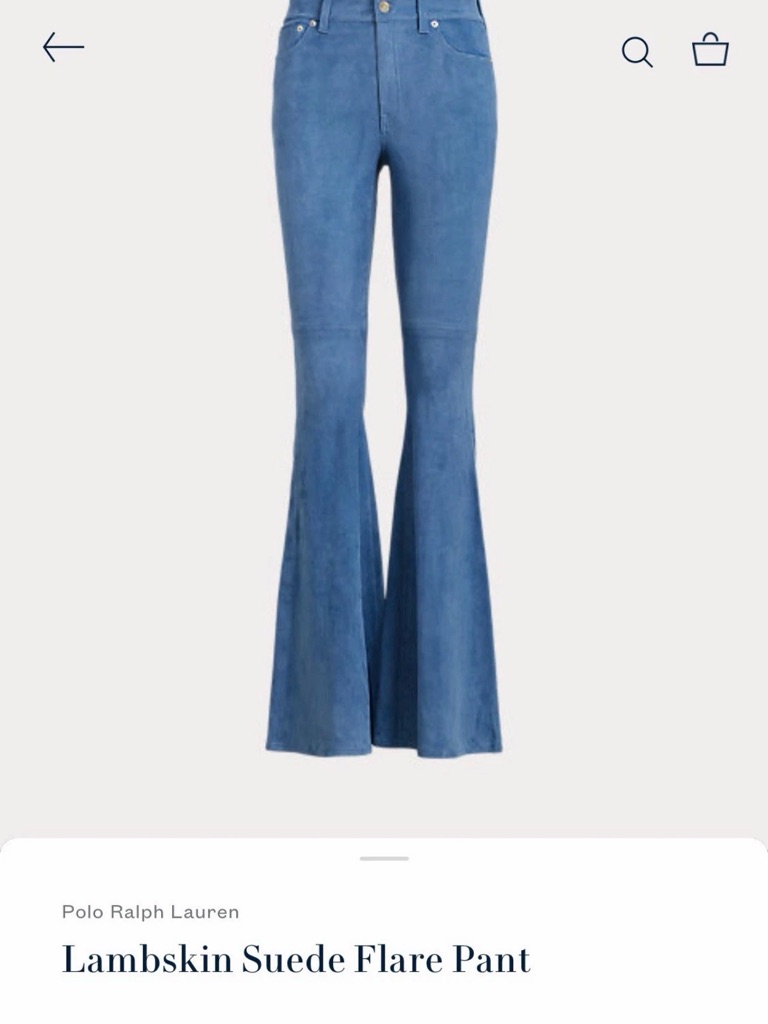 Ralph Lauren Lambskin Suede Flare Pant
